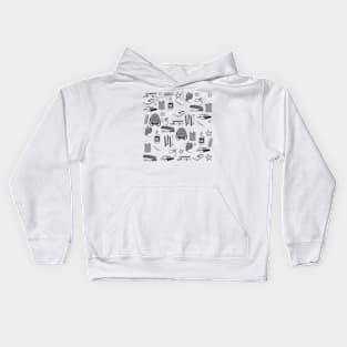 Black & White Teacher Print Kids Hoodie